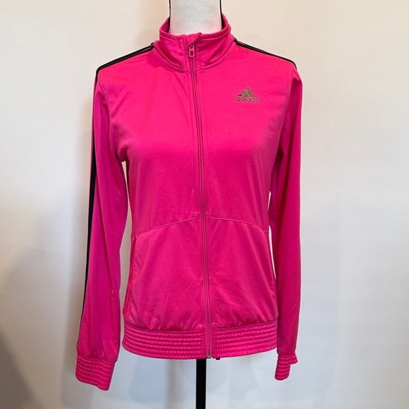 Adidas Vibrant Pink Bomber/Track Jacket Size XL (16) - Picture 8 of 14
